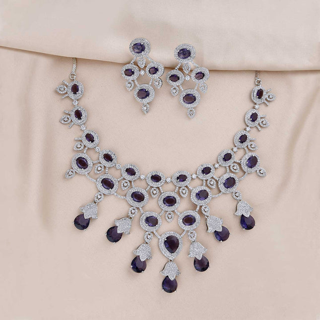 CZ Stone Party Wear Premium Design Jewellery - ESKU301800285