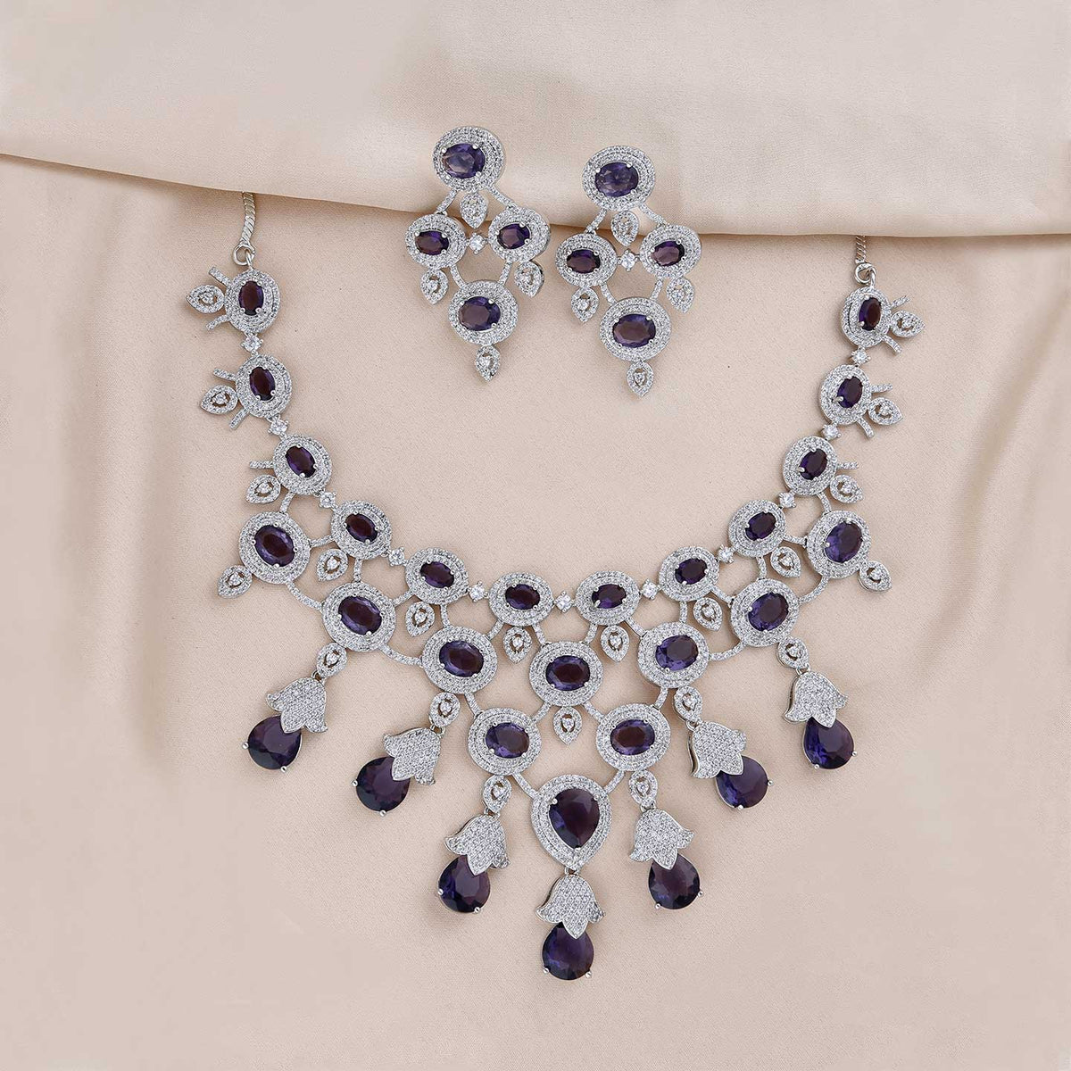 CZ Stone Party Wear Premium Design Jewellery - ESKU301800285