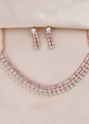 CZ Studded jewellery Set - ESKU301800287