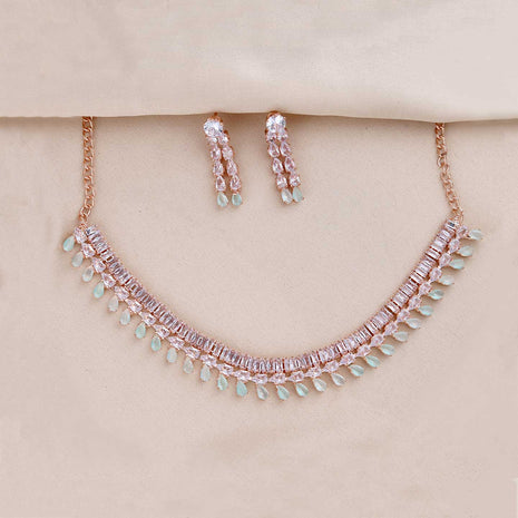 CZ Studded jewellery Set - ESKU301800287