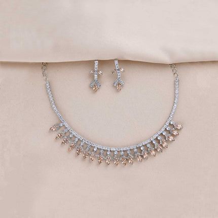 CZ Studded Necklace Set - ESKU301800299