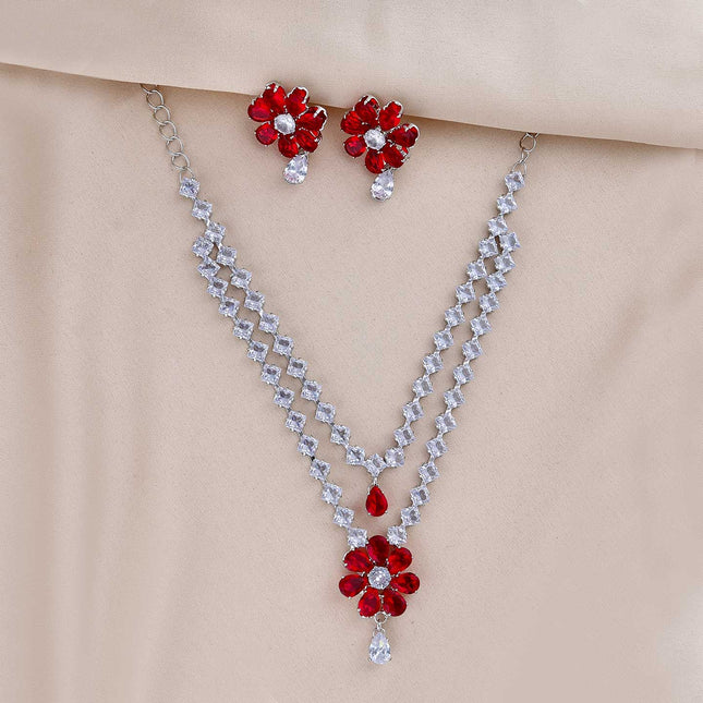 American Diamond Necklace Set - ESKU301800307