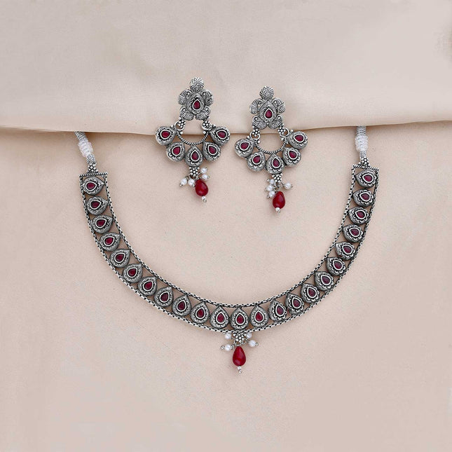 Fancy Design Party wear Necklace Set - ESKU301800362