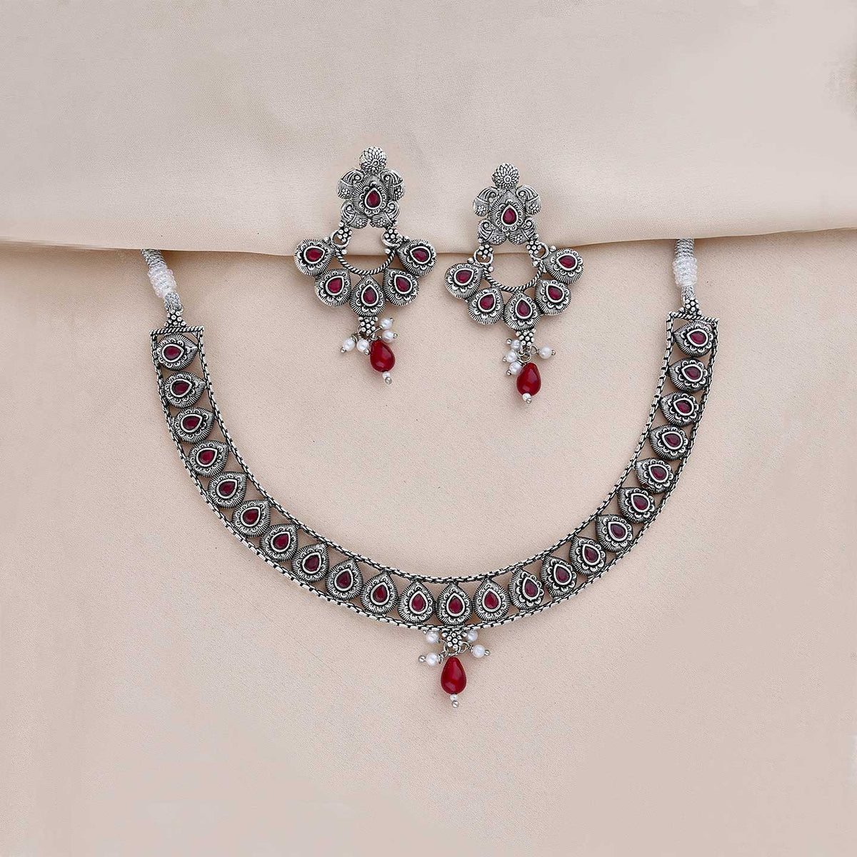 Fancy Design Party wear Necklace Set - ESKU301800362