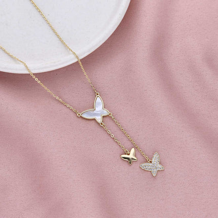Butterfly Tassel Neck Chain - ESKU301800385