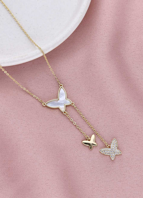 Butterfly Tassel Neck Chain - ESKU301800385