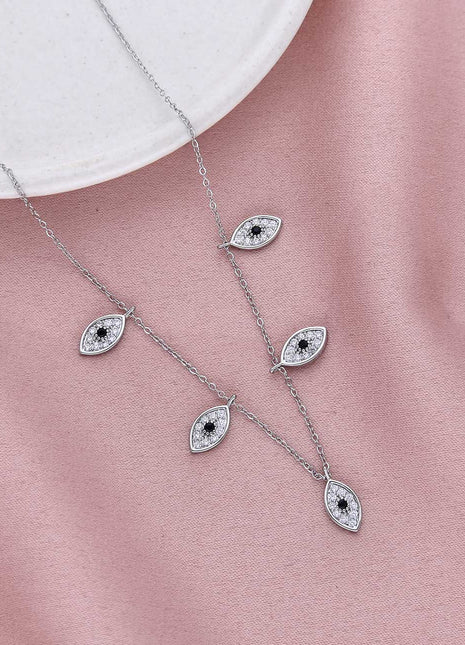 Natural Diamond Multi Evil Eye Blue - ESKU301800390