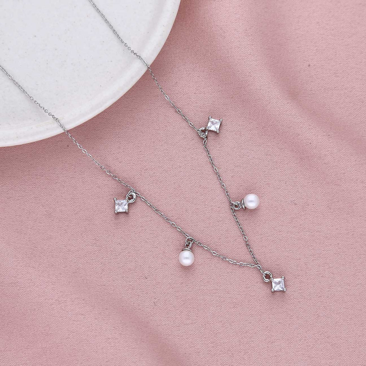 CZ-Studded Necklace - ESKU301800391