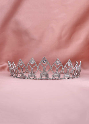 Silver Crystal Tiara Crown - ESKU301800454