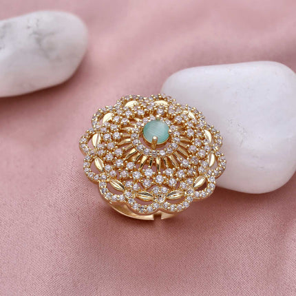 Studded Finger Ring - ESKU301800456