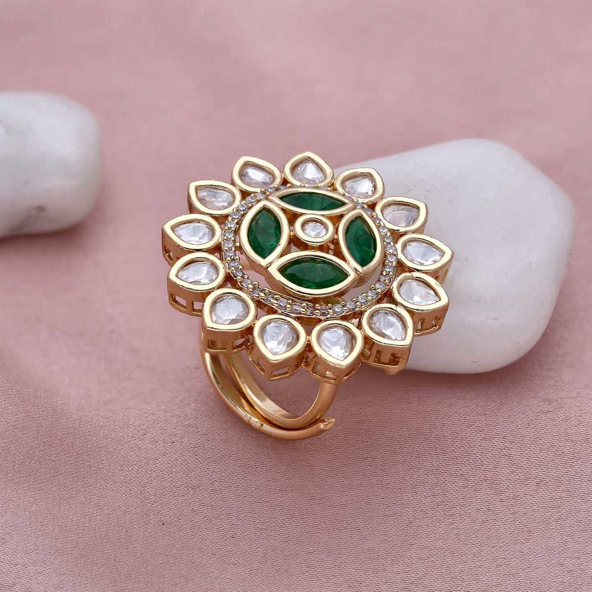 Traditional Rajwadi Polish Kundan - ESKU301800477