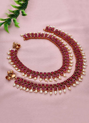 Beautiful Handmade Kemp Stone Anklets - ESKU301800533