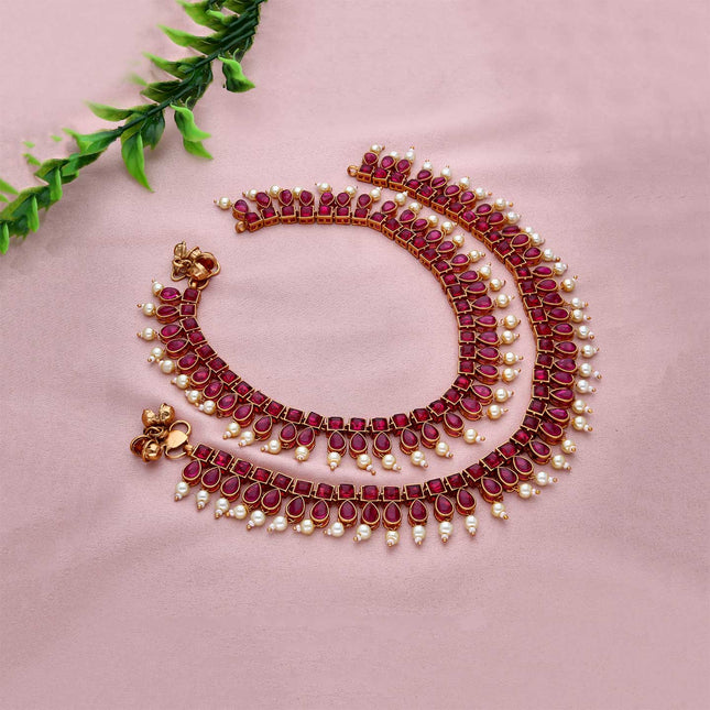 Beautiful Handmade Kemp Stone Anklets - ESKU301800533