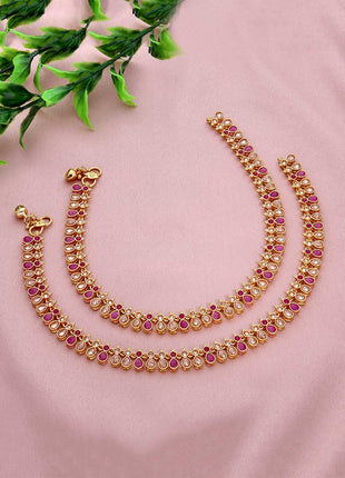 Traditional Adjustable Reverse Ad Payal Anklets - ESKU301800555