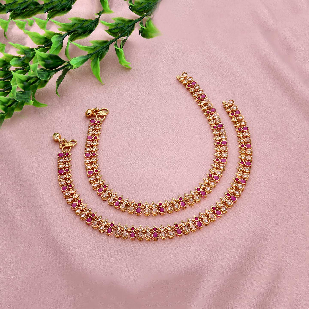 Traditional Adjustable Reverse Ad Payal Anklets - ESKU301800555
