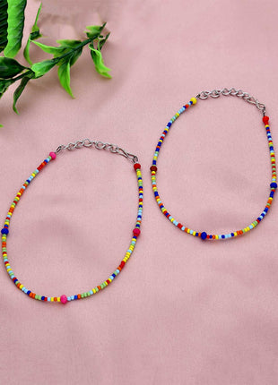 Trending Colourful Beads Anklet - ESKU301800578