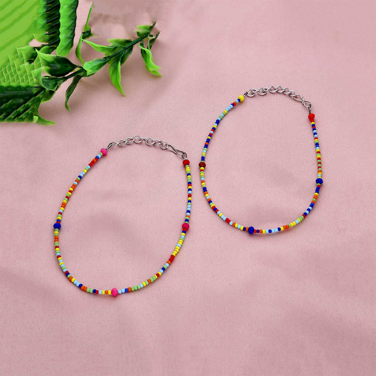 Trending Colourful Beads Anklet - ESKU301800578