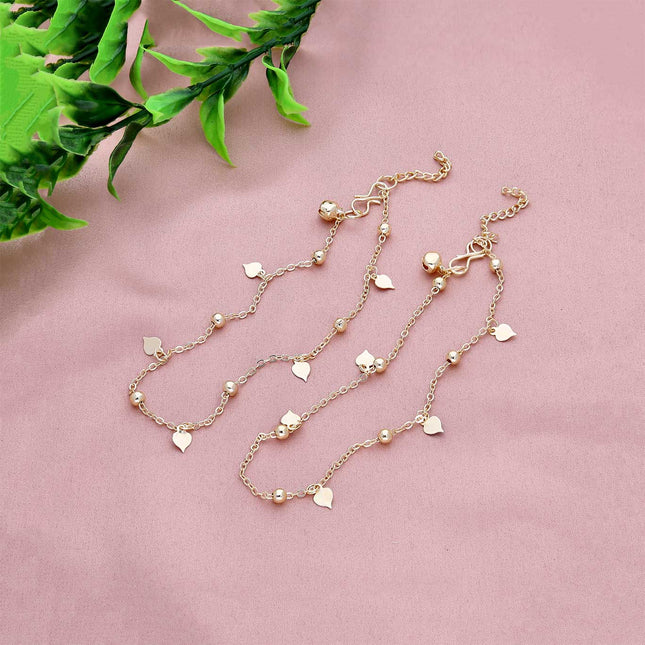 Stylish Glossy Heart Anklet - ESKU301800580