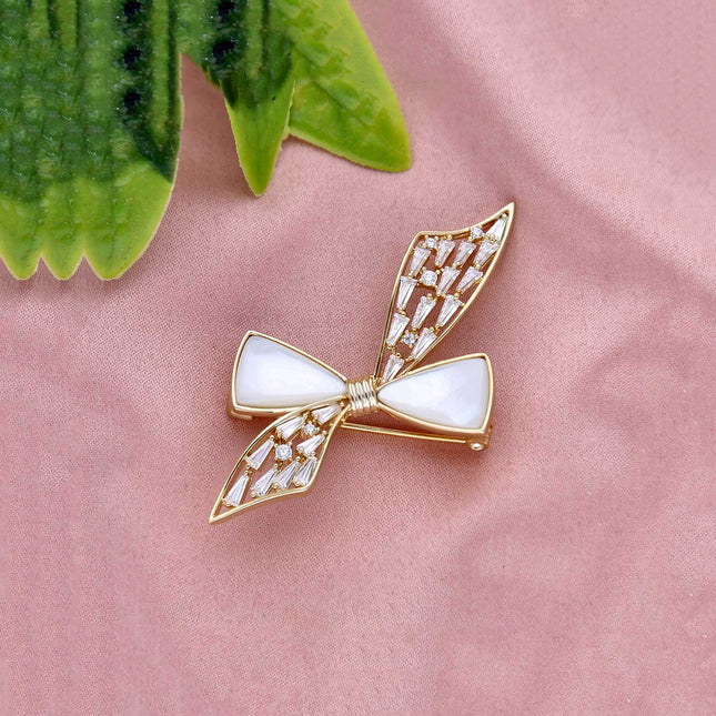 Elegant Bow Brooch Pin - ESKU301800637