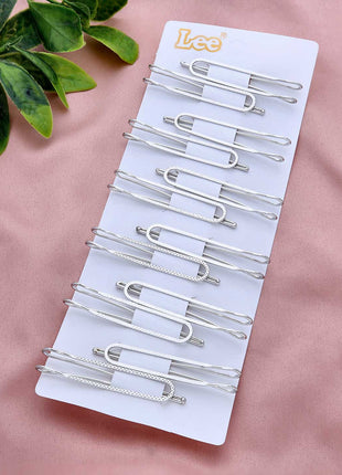 U Pin Silver Pack of 12 for women - ESKU301800678