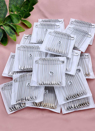 Safety Pins in Rhodium finish - 5 No - ESKU301800683