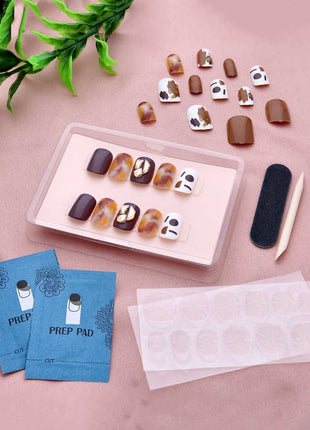 Animal Printed Artificial Nails - ESKU301800699