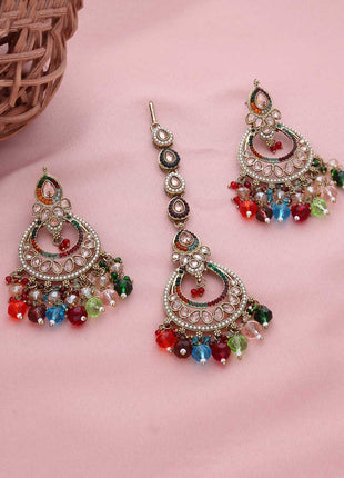 Trending Earring Style With Tikka - ESKU301800724