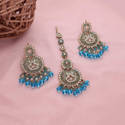 Elegant Earring With Tikka - ESKU301800726