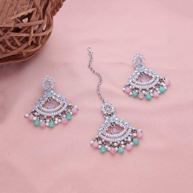 Stunning Earring With Tikka - ESKU301800728