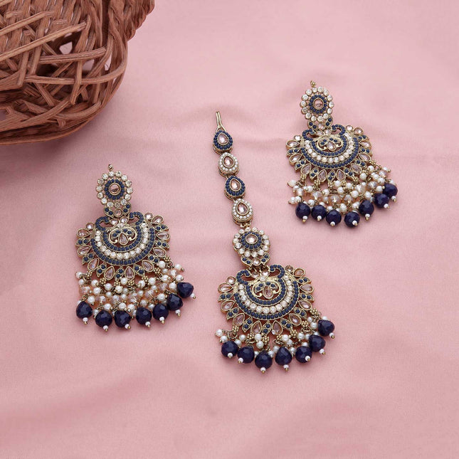 Unique Earring With Tikka - ESKU301800729