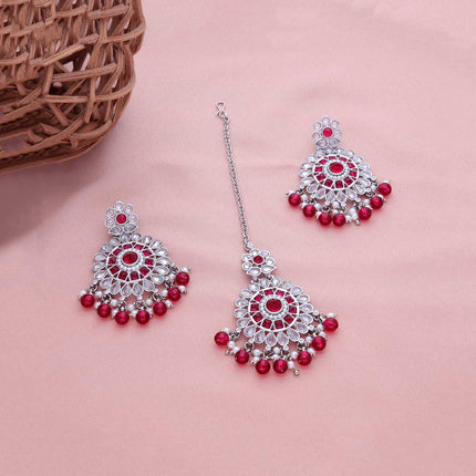 Beautiful Earring With Tikka - ESKU301800731