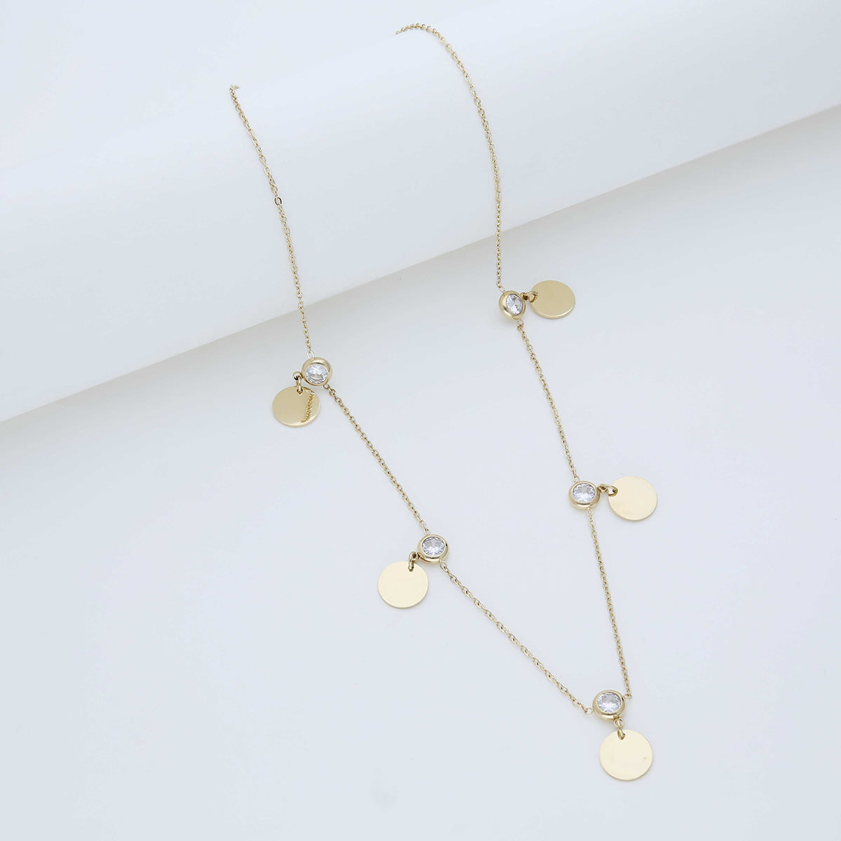 CZ-Studded Chain Pendant - ESKU301800749