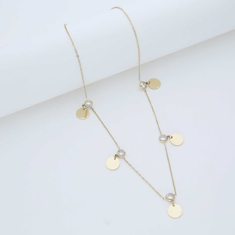 CZ-Studded Chain Pendant - ESKU301800749