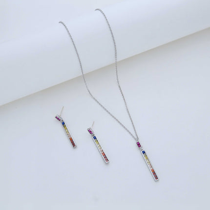 Multi-Color Bar Pendant Set - ESKU301800790