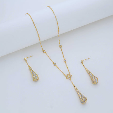 Crystal Bow Cz Pendant With Chain - ESKU301800793