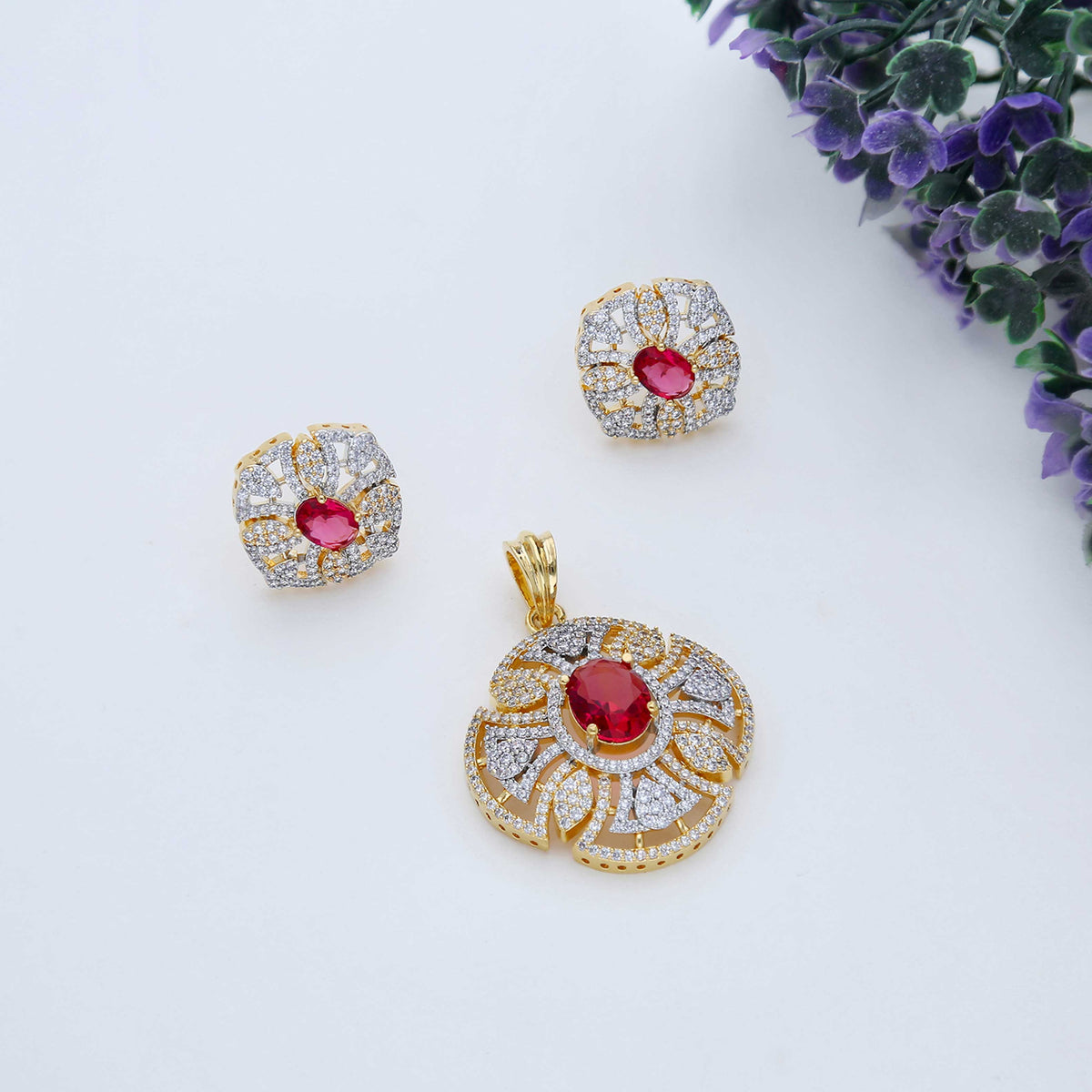 Dazzling Pendant Set For Girls - ESKU301800813