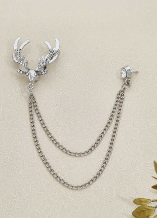 Men Suit Accessories Chain Brooch - ESKU301901218