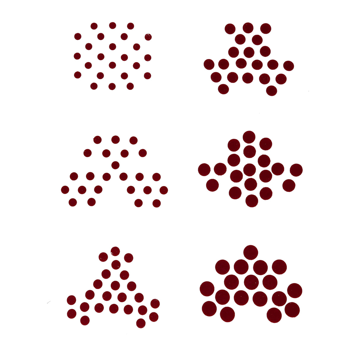 Dark Maroon Velvet Bindi - ESKU301901347_2