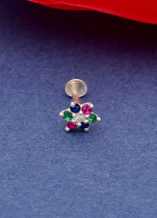 Colorful Flower Nose Pin - ESKU301901359