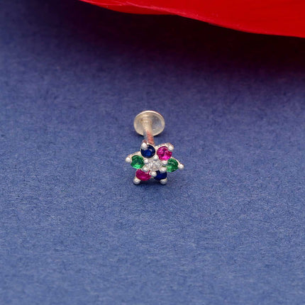 Colorful Flower Nose Pin - ESKU301901359