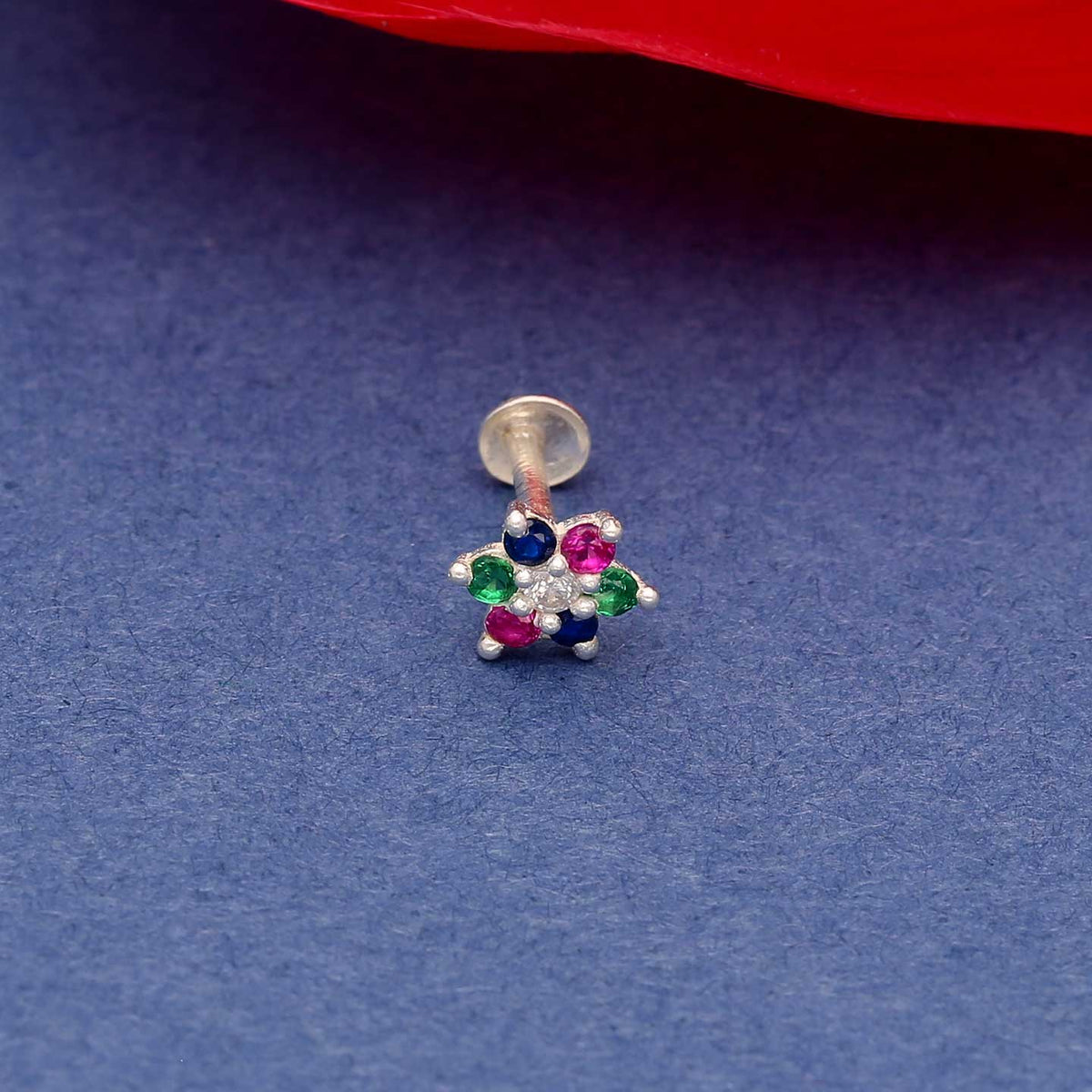 Colorful Flower Nose Pin - ESKU301901359