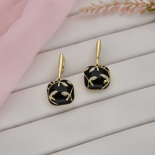 Enamel Drip Oil Dangle Earring - ESKU302001412