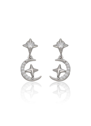 Moon With Star Earring - ESKU302001791
