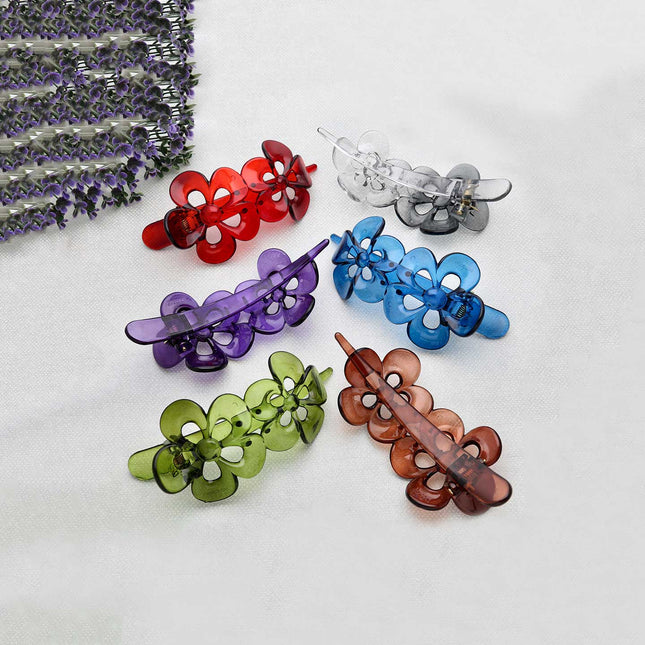 Flower Design Hair Claw Clips - ESKU302001811