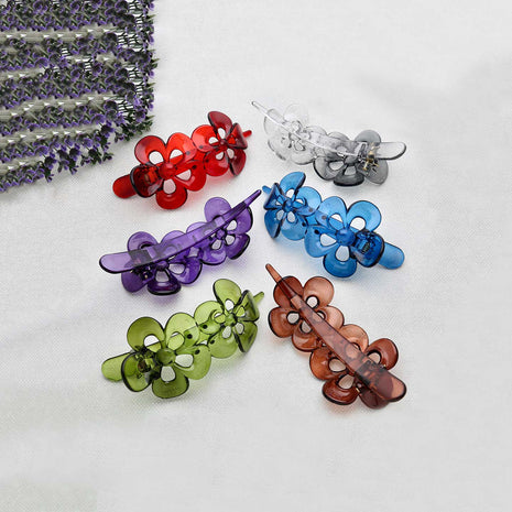 Flower Design Hair Claw Clips - ESKU302001811