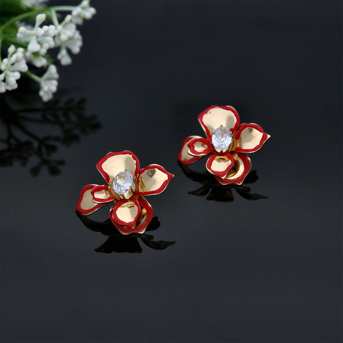 Floral Studs Earrings - ESKU302001893