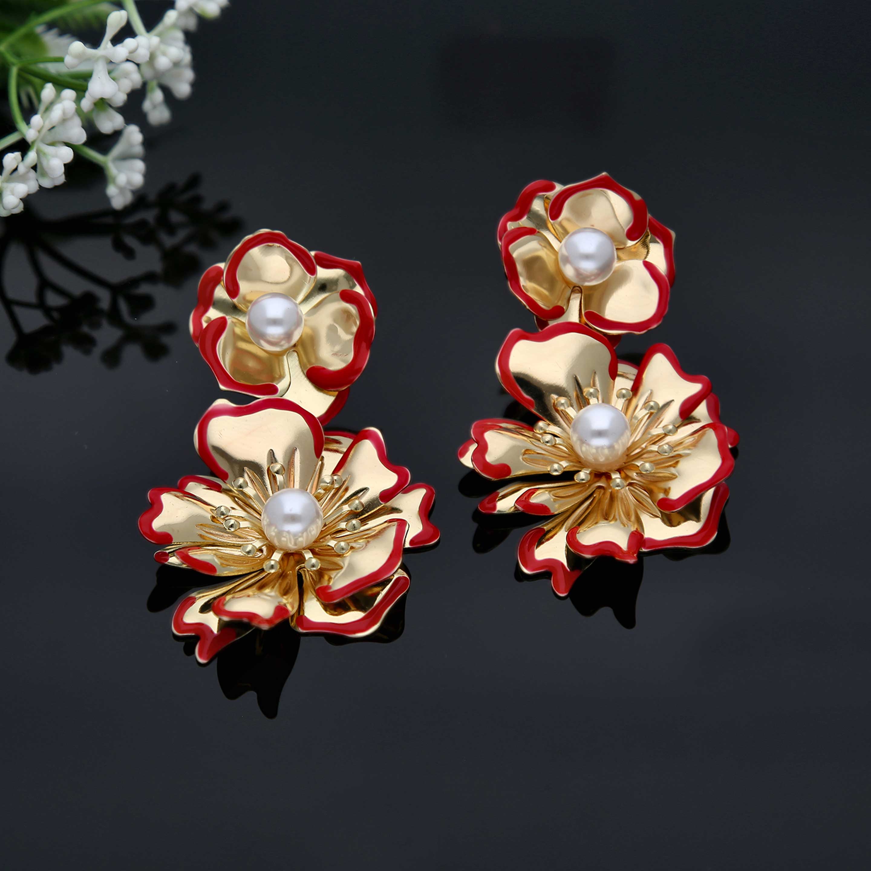 Western Stylish Flower Earrings - ESKU302001899