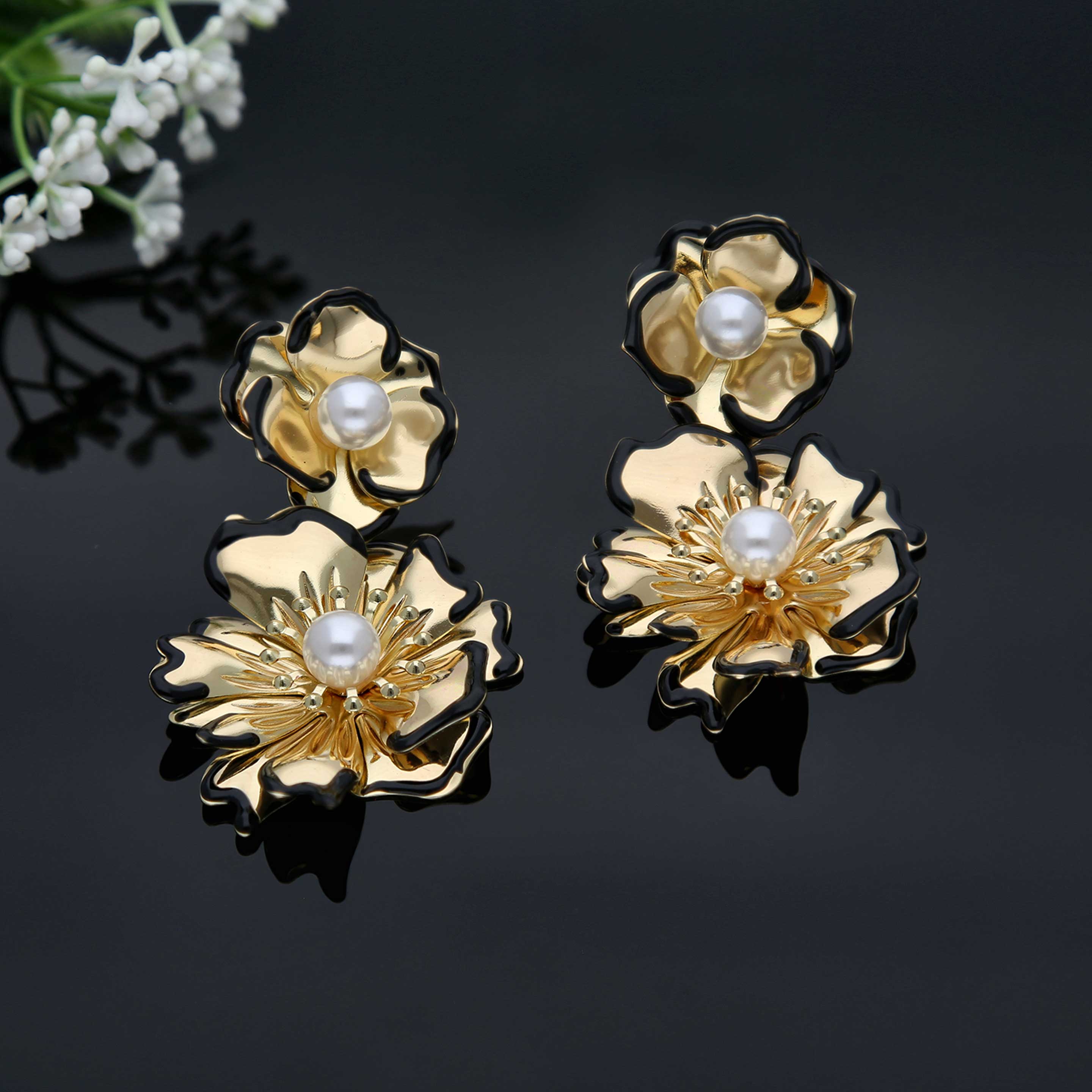 Western Stylish Flower Earrings - ESKU302001899