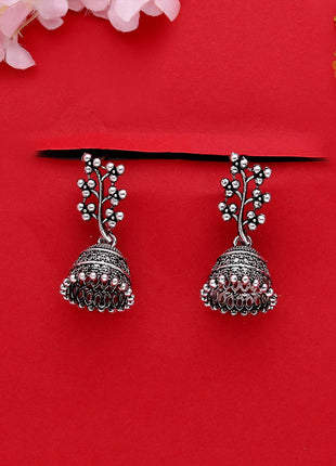 Oxidised Jhumka Earrings - ESKU302101978