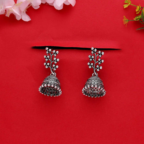 Oxidised Jhumka Earrings - ESKU302101978